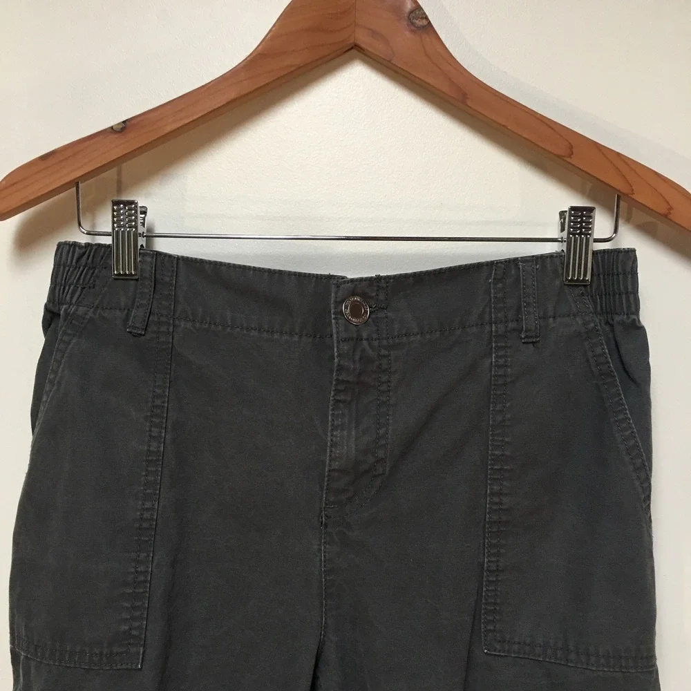 No Boundaries Cargo Pants Women Size S 4-6 Gray Utility Straight Leg Cotton